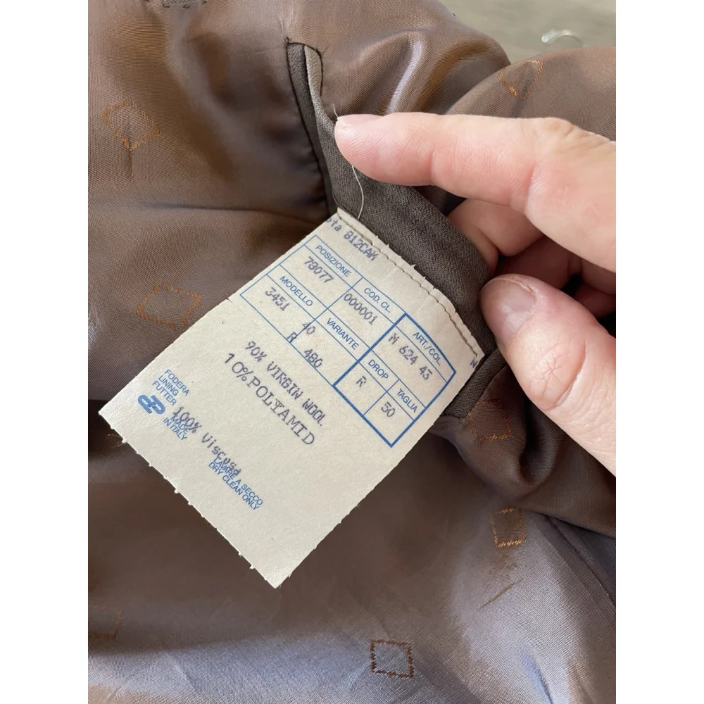 Giorgio Varalli Brown Wool Suit Jacket Blazer Size 50R
